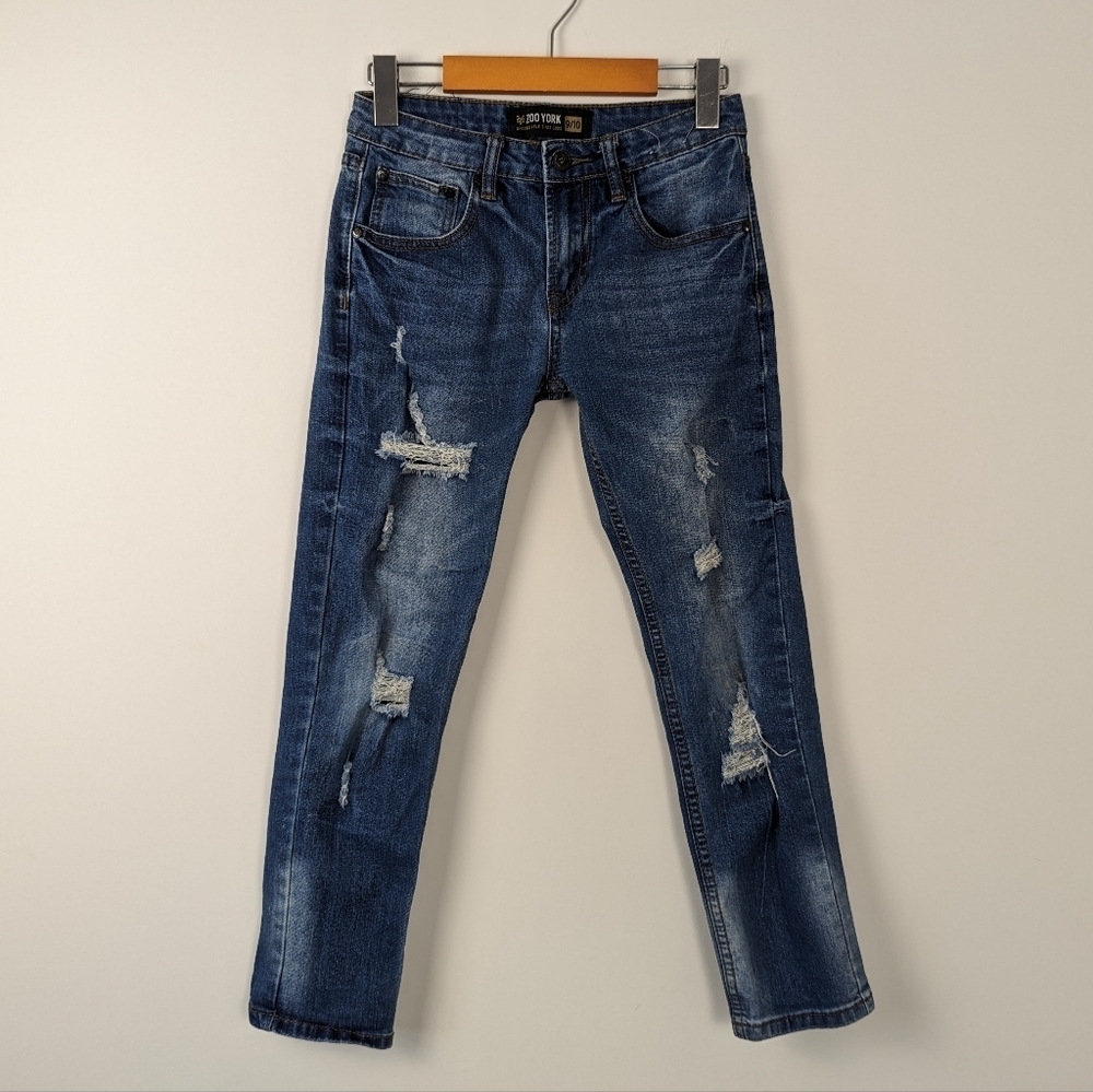 Zoo York Boys' Stretch Skinny Distressed Denim Jeans Size 9/10